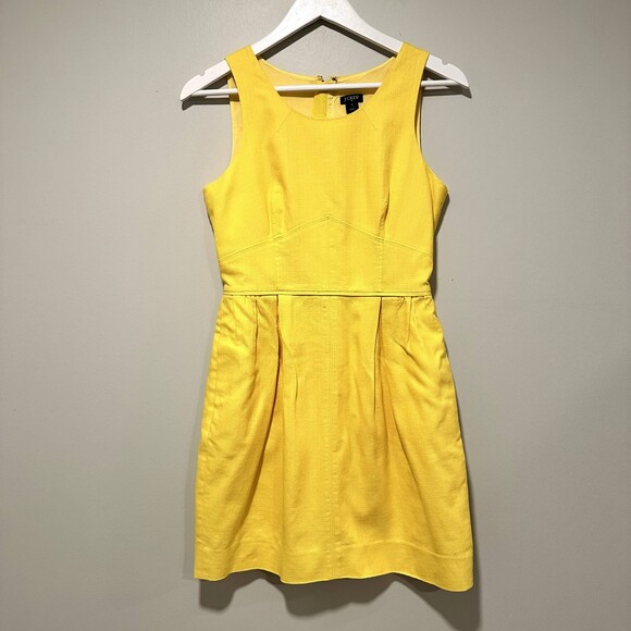J. Crew Yellow Mini Dress - Picture 1 of 3